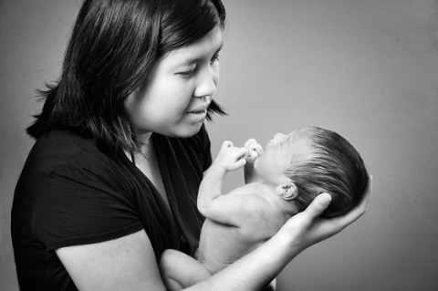 Infant photography. Black and White Newborn Photography