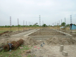 Laying the foundation. Girl's school Bor Town South Sudan