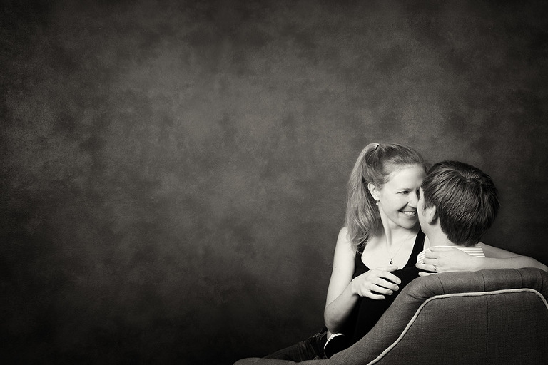 Couples Photographer Melbourne Black and White Portrait Relationships Studio Photography