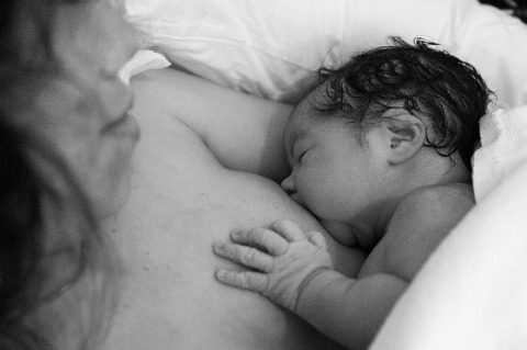 Child Birth Photography Melbourne first breast feed