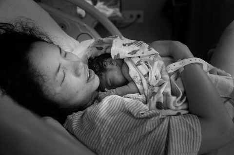 Child Birth Photography Melbourne mum and baby relax