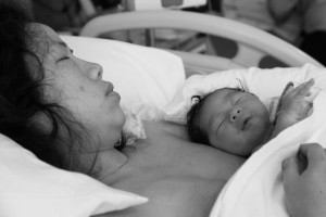 Child Birth Photography mum and baby sleep
