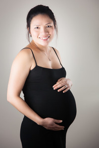 Happy pregnant woman