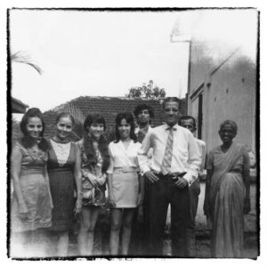 Old Vintage Family Photograph Black and White Photography Sri Lanka