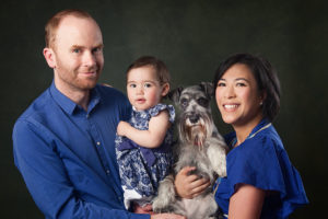 Family photographs kids and dogs in Melbourne portrait studio