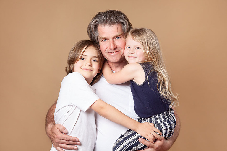 Dad and kids portraits Studio photography Melbourne