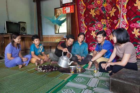 Inside a family home of child with hearing loss in Nam Dong province Hue Vietnam OGCDC