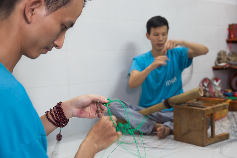 artisan at workshops in Hue Heal the wounded heart