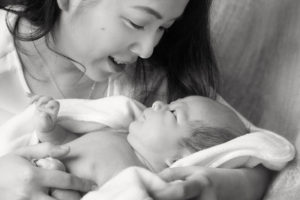 Newborn Mum and baby Black and White Photography Melbourne