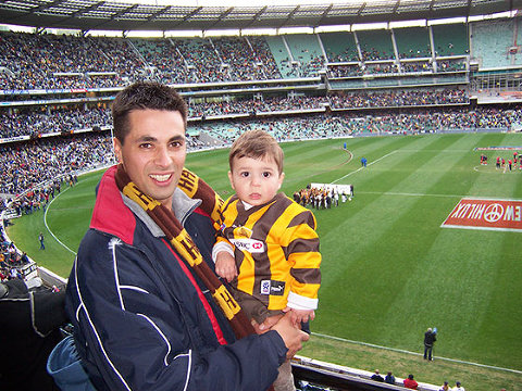 Starting him of early - Jesse's first football game